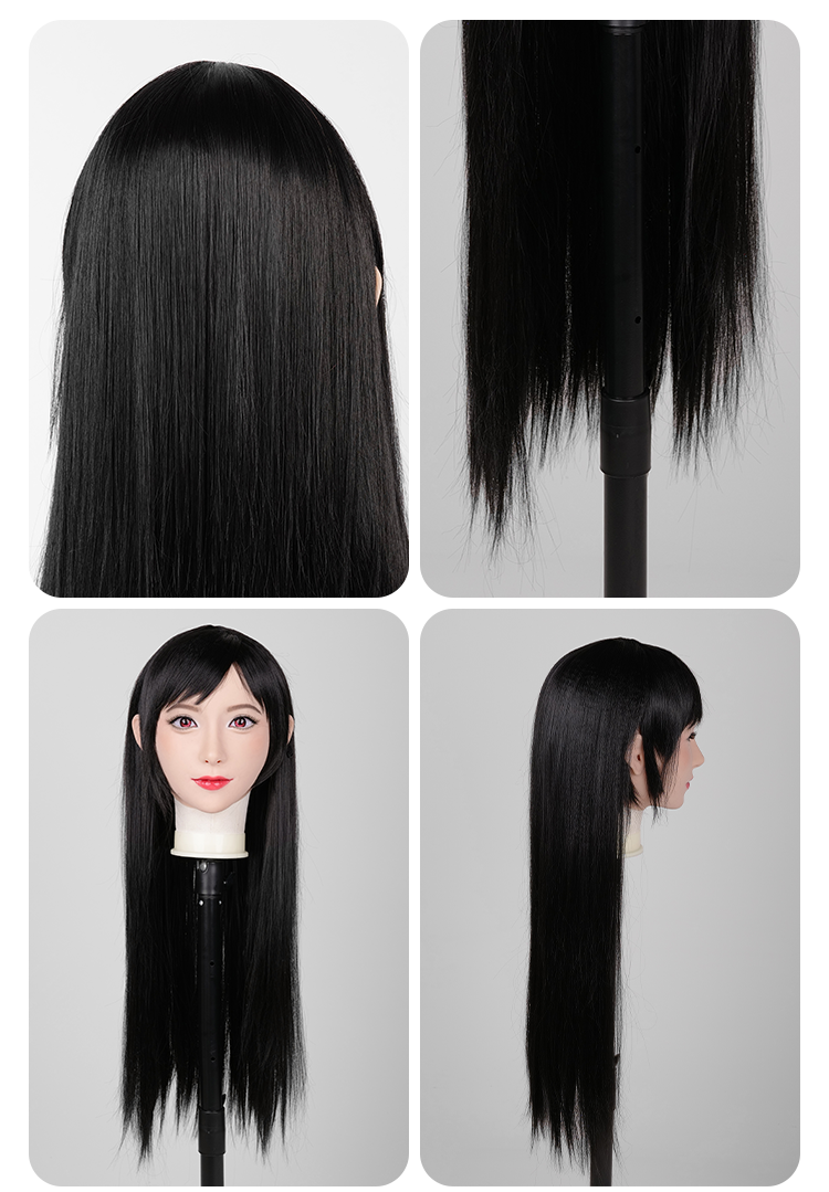 
                  
                    SecondFace by MoliFX | "The Tifa" Long black Hair For Big Heads
                  
                