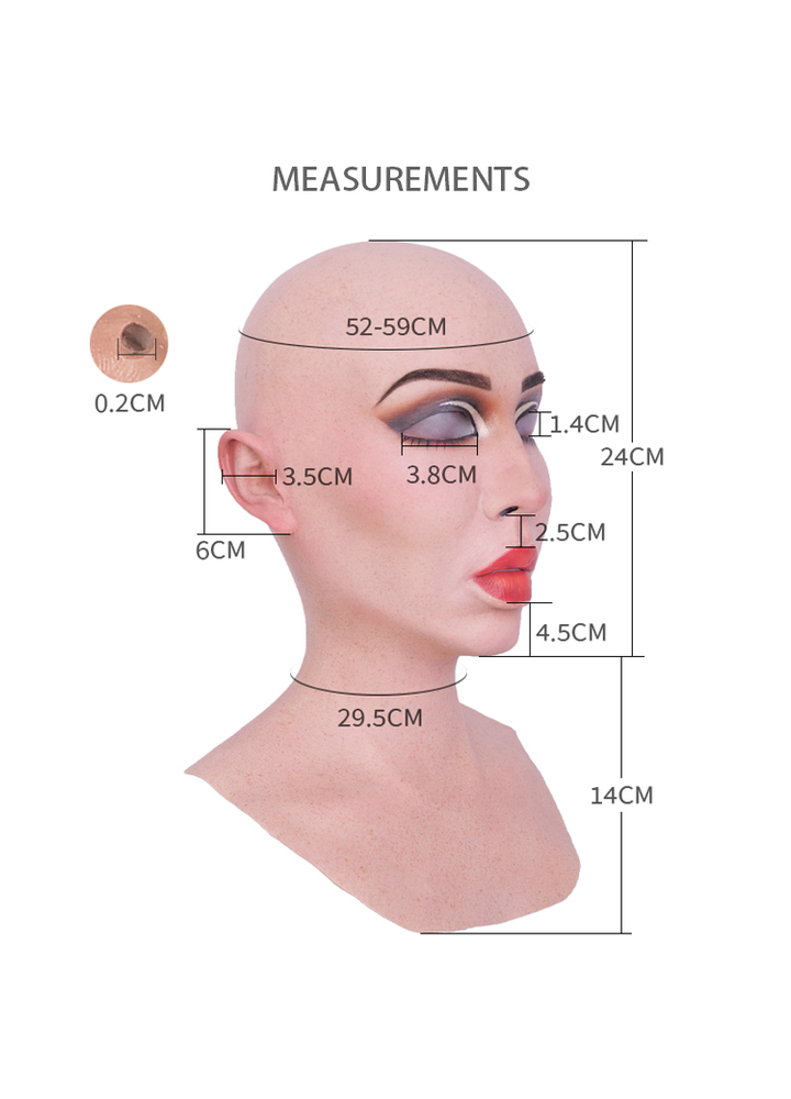
                  
                    MoliFX | Molly S „Xmas Limited“ Make-up-Stil Silikon-Frauenmaske SFX-Klasse 
                  
                