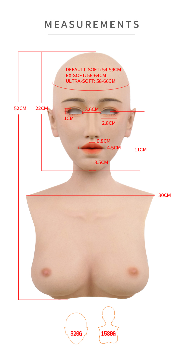 
                  
                    MoliFX | “Linglong” Taoyao Makeup |  The Oriental Beauty Female Mask with Breasts C Cup X04C
                  
                