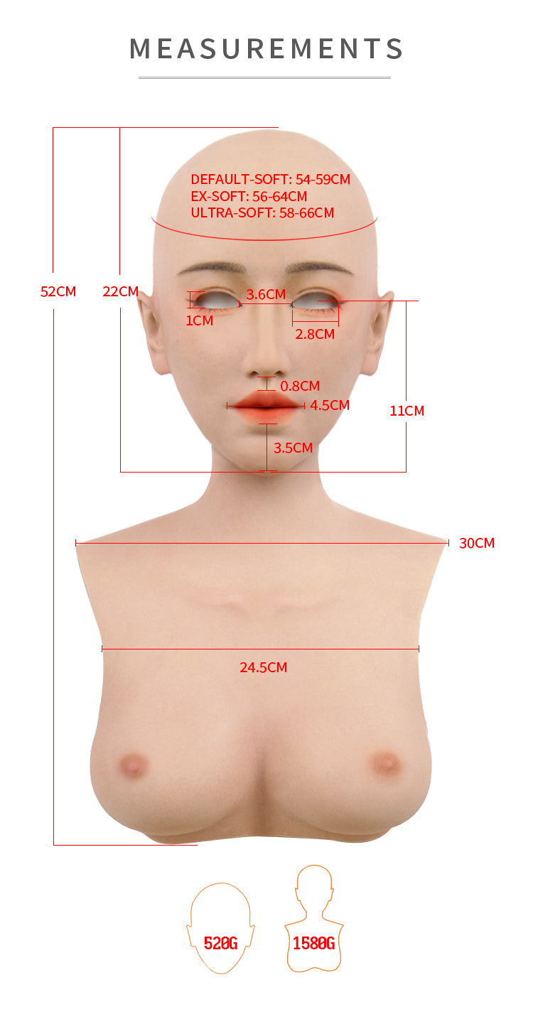 
                  
                    MoliFX | “Linglong” Taoyao Makeup |  The Oriental Beauty Female Mask with Breasts C Cup X04C
                  
                