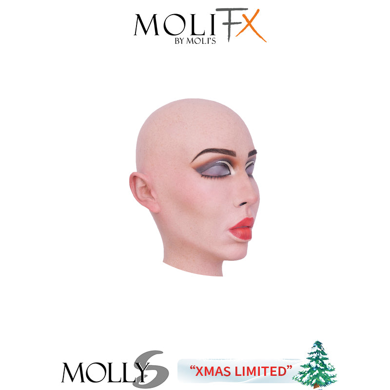 MoliFX | Molly S « Xmas Limited » Masque féminin en silicone de style maquillage Classe SFX 