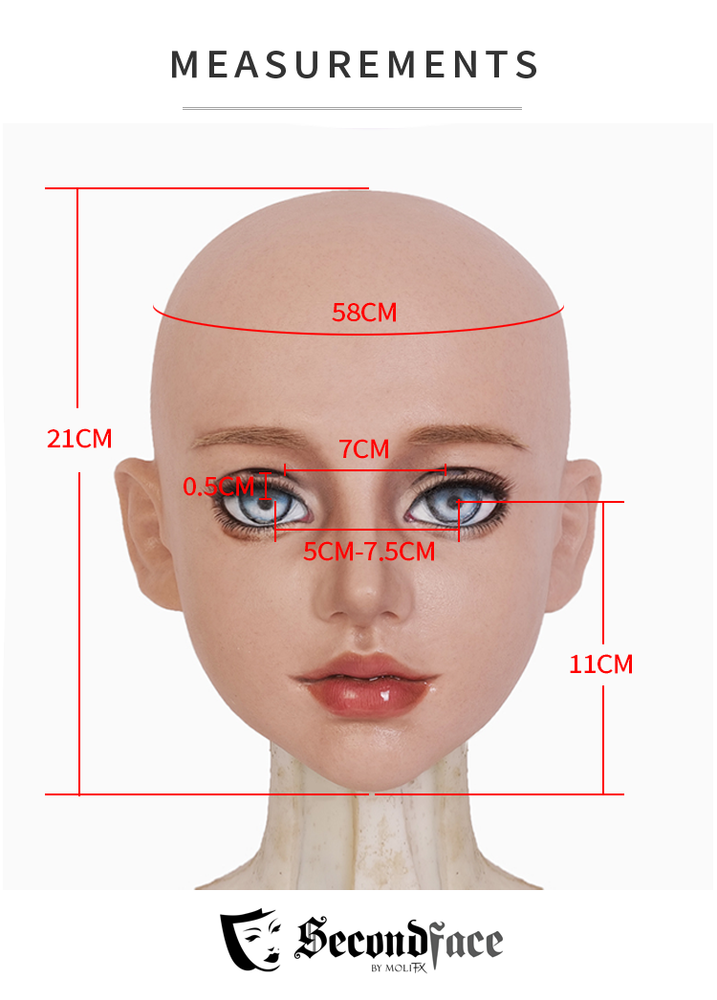 
                  
                    SecondFace von MoliFX | „MEGAN“ The Nun Special Makeup Version Silikon-Frauenmaske 
                  
                