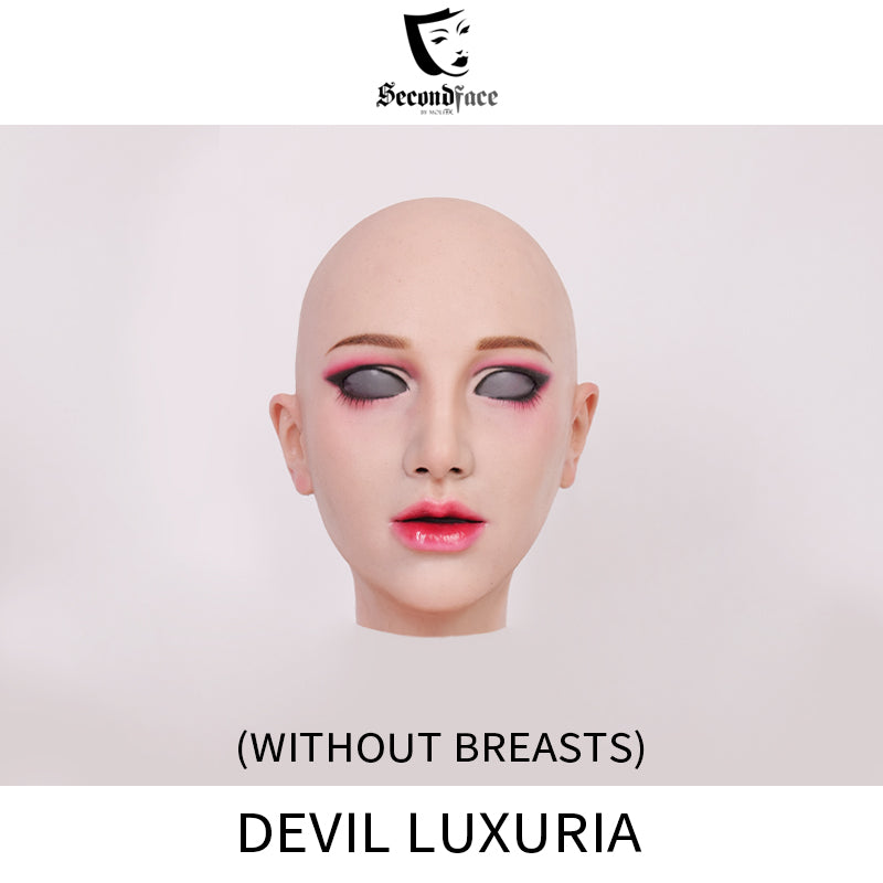 SecondFace par MoliFX | Maquillage du Diable « Luxuria » Le masque féminin sans seins en option 