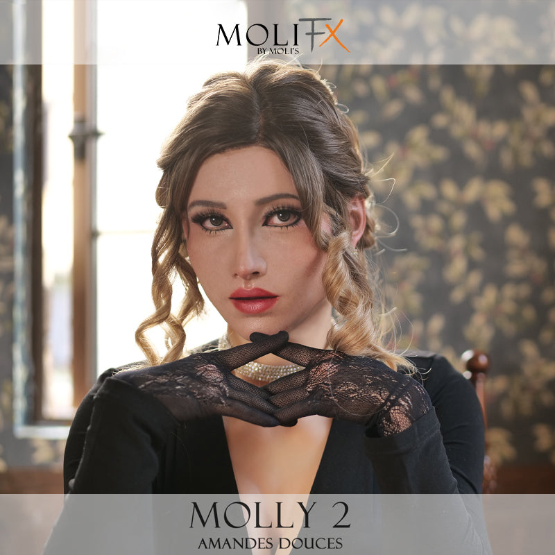 Masque féminin en silicone « Molly2 » de niveau SFX | par MoliFX 