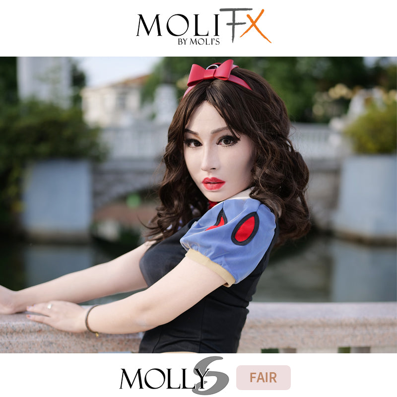 MoliFX | Molly S « Princesse Blanche-Neige » Masque féminin en silicone au teint clair Classe SFX